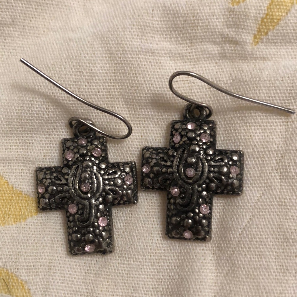 Vintage Cross Earrings